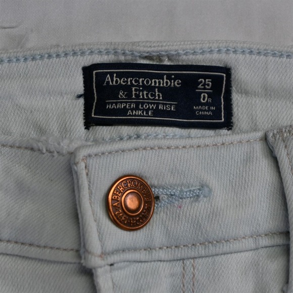 Abercrombie &‎ Fitch 0 / 25 Harper Super Skinny Light Destroyed Womens Jeans - Picture 3 of 7